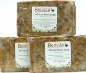 African Black Soap - Afrikaanse Zwarte Zeep - 3x125 gram - 100% Natuurlijke Zeep