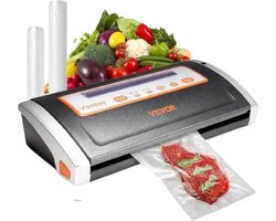 MiShar Vacuum Sealer - Verpakkingsmachine - 130W - 80 KPA - Vacuumsealer Machine - Luchtdicht Verpakken - Vacumeer Machine - Sous Vide Verpakkings Machine - Vacuum verpakkingsmachine - Voedsel Sealer - Voedsel Vershouden
