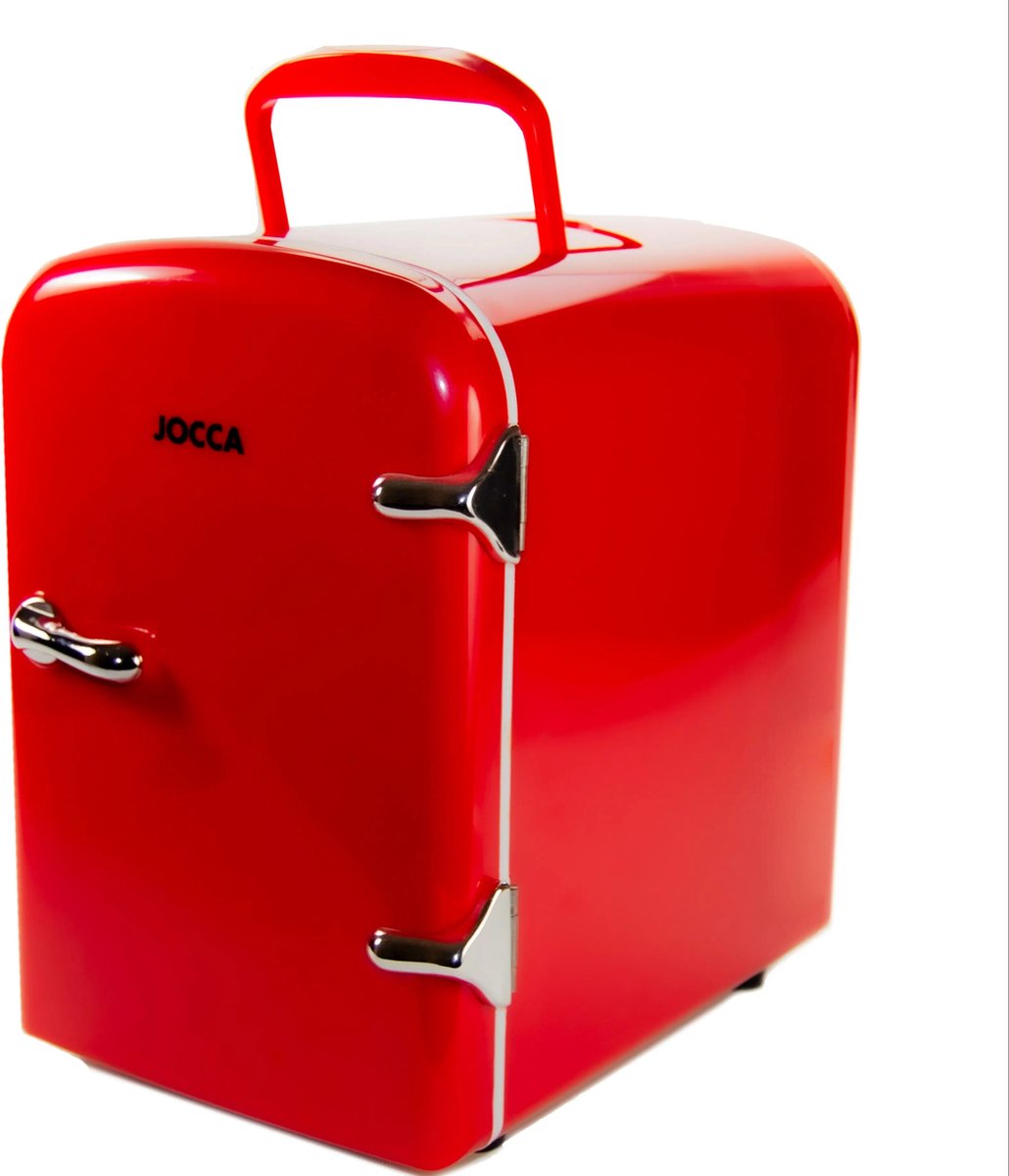 Multis Mini Koelkast - Minibar - Draagbaar - Skincare, Medicijnen, Eten en Drinken - Vrijstaand - Stil en Lichtgewicht - 4 Liter - Rood