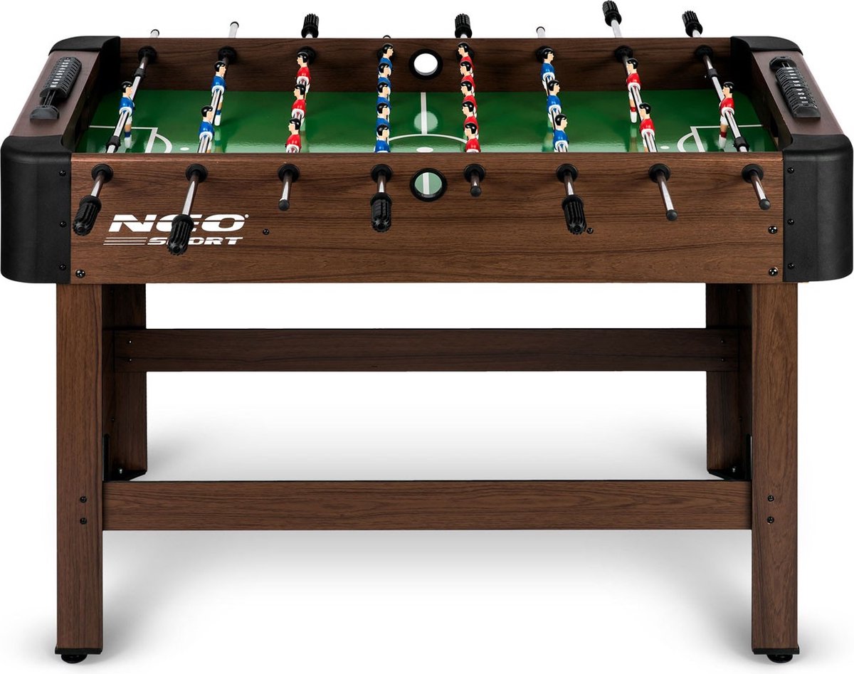 Neosport tafelvoetbaltafel - 118x61x79 cm - NS-804 donkerbruin