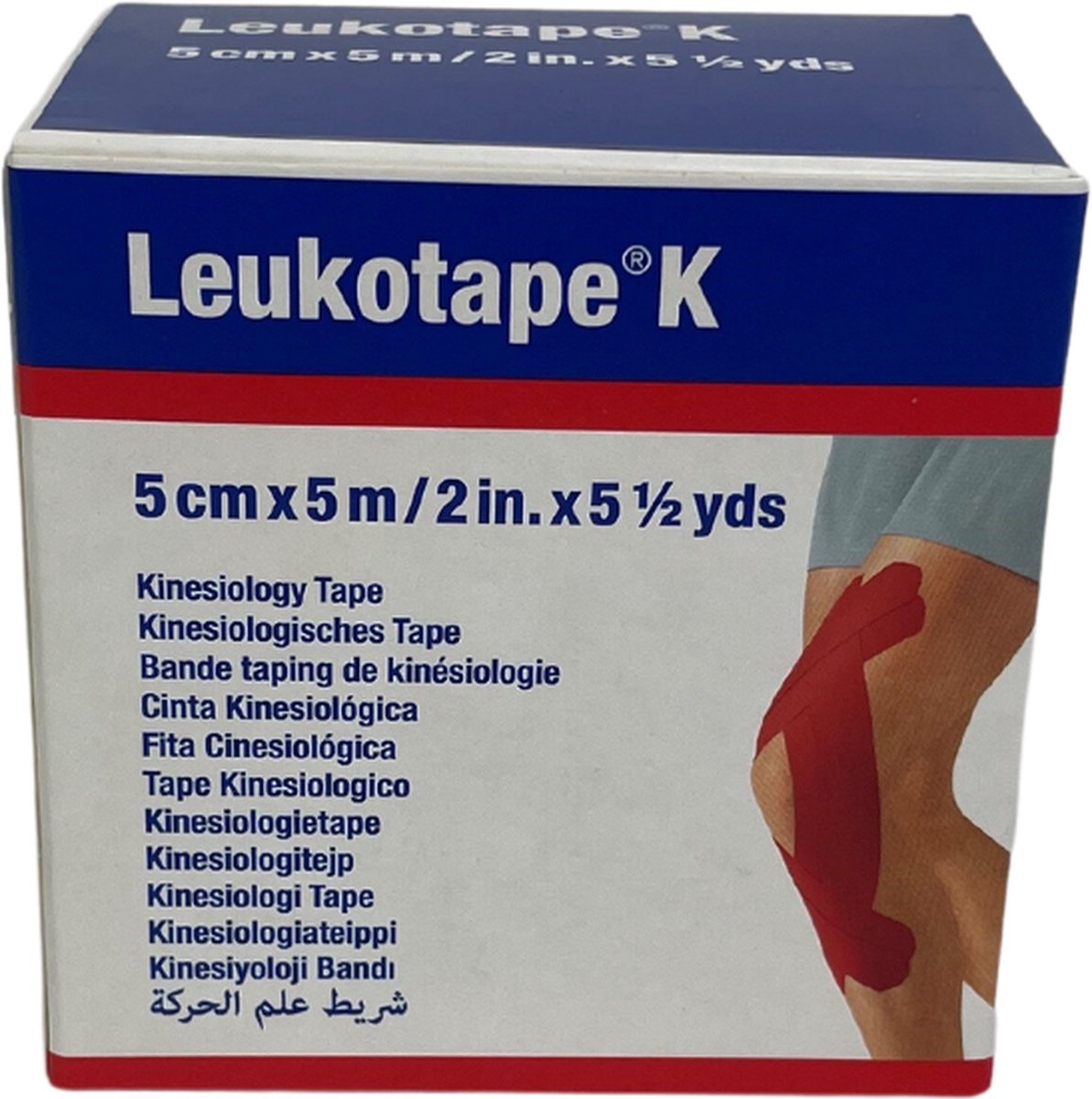 Goedkoopste Leukotape Elastisch Kleefverband Rood 5cm x 5m, 1st