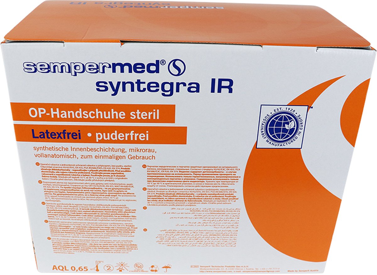 Goedkoopste Sempermed Syntegra IR 8.0 polyis - 50pr OK handsch