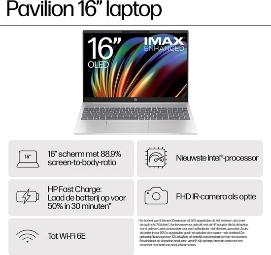 HP Pavilion Laptop 16 inch - Intel Core Ultra 7 - 16GB RAM - 1TB