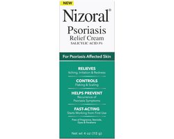 Nizoral - Psoriasis Verlichtingscrème - Verlicht Jeuk, Irritatie & Roodheid, Beheerst Schilfering en Schilfers - Salicylzuur - 113g