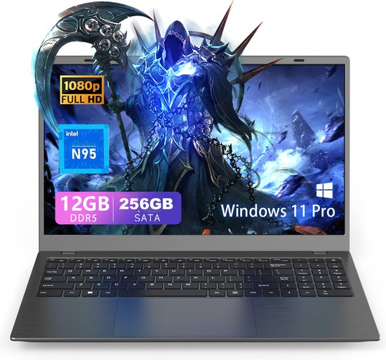 Omiximo Laptop 15.6 inch Full HD - Intel N95 -12 GB - 256 GB - Windows 11 Pro