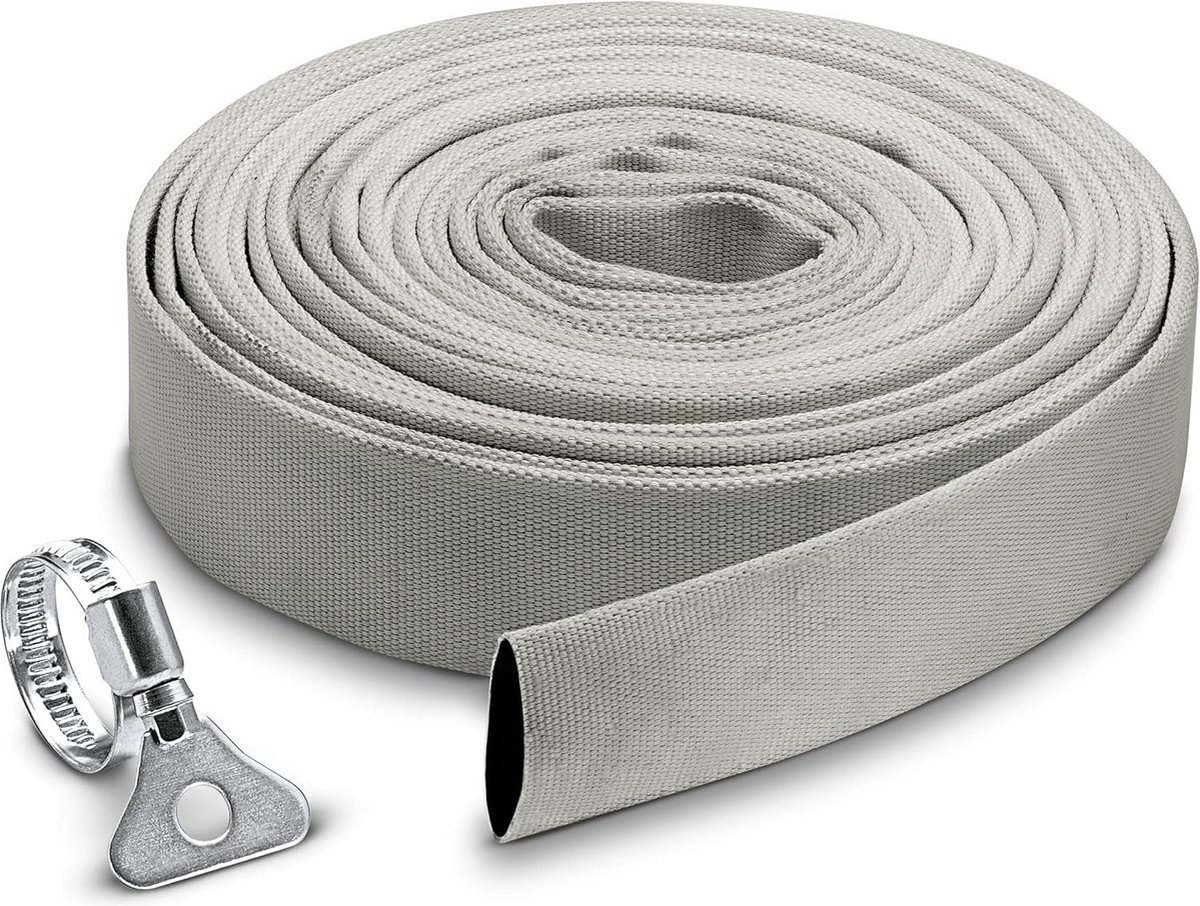 Platte slang 10 m extra strong voor dompelpompen - werkdruk 5 bar