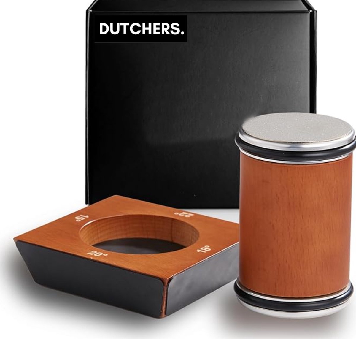 Dutchers.® Rollende Messenslijper - Slijpsteen Rollend - Diamantschijf - Bruin - Houtkleurig - Inclusief Aanzetblok