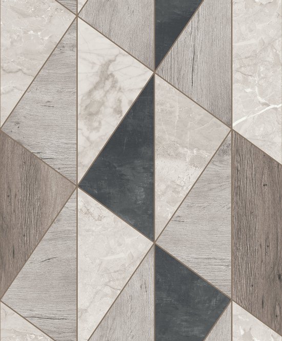 Dutch Wallcoverings - Arcadia - Vigo gris/noir - A65104
