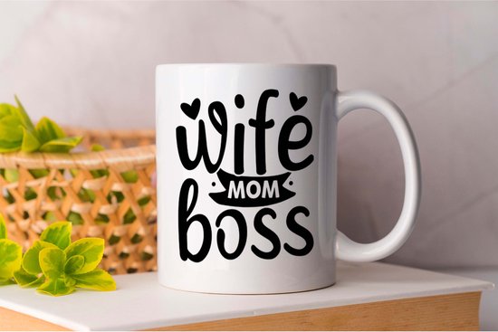 Mok wife mom boss - MomLife - SuperMom - MomGoals - ProudMom - MamaLeven - SuperMama - MamaLiefde - MamaBalans