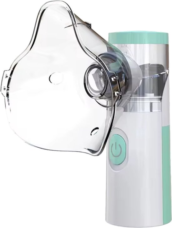 Foto: Luxevo aerosoltoestel 2 mondstukken 3 standen ultrasone vernevelaar inhalator nebulizer gezichtsstomer inhalatieapparaat voor kinderen volwassenen baby s groen