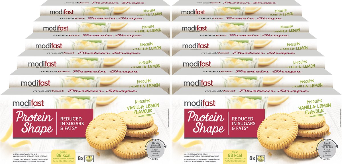Goedkoopste Modifast Protein Shape Biscuits Vanille Citroen 12 x 156 g