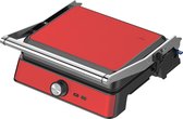 Westinghouse Retro Contact Grill - 29 x 24 cm - 180° pour grillades double face - 2200W - Machine à sandwich - Contrôle de température réglable - Grill Panini - Machine à sandwich - Rouge