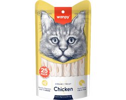 Wanpy Likbare Snacks Kip - Kattensnacks - 25 Stuks - Kattensnoepjes
