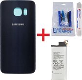 Voor Samsung Galaxy S6 Edge achterkant + batterij - blauw