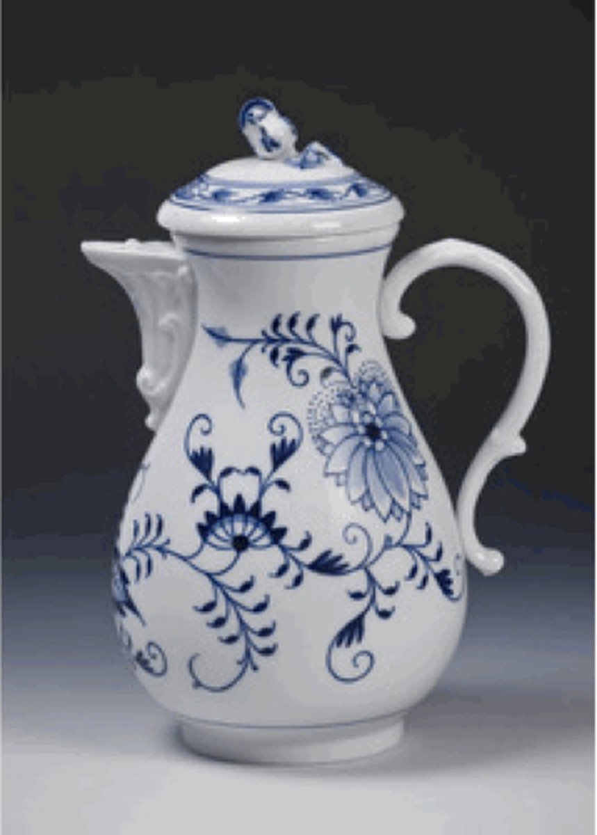Koffiepot | Meissen | Blauwe uienpatroon