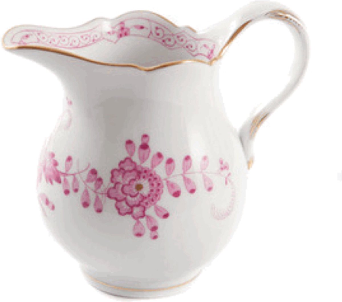 Melkkannetje | Meissen | Indisch Paars gedeeltelijk handbeschilderd