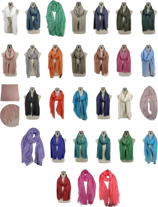 Echarpe Femme Longue et Fine - Uni - Blauw/ Vert - 195 x 100 cm (28#)