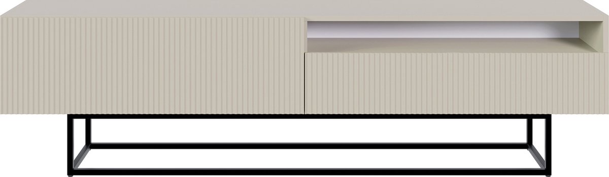 Selsey Veldio - TV-kast met open vak, greige / zwart, 175 cm