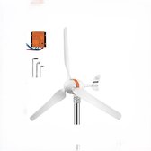 Wind Turbine - Windmolen Bouwpakket - Windgenerator - Windmolen Generator - Wind Energie 400W - 3 Blades - Wit