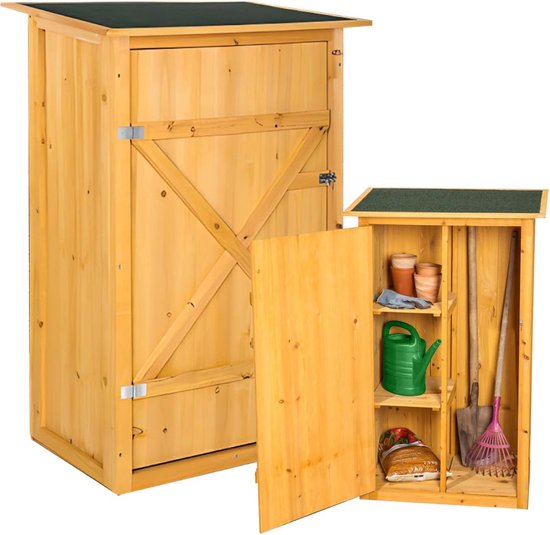 Tuinkast Hout - Tuinkist - Tuinkasten voor Buiten - Tuinberging - 75x55x120cm