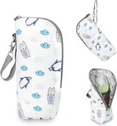 Isolerende tas voor babyflessen, thermotas, babyfles, thermotas met isolerende laag, isoleerzak, flessentas, koeltas, isolatietas voor melkfles, 25 x 7 cm, lila