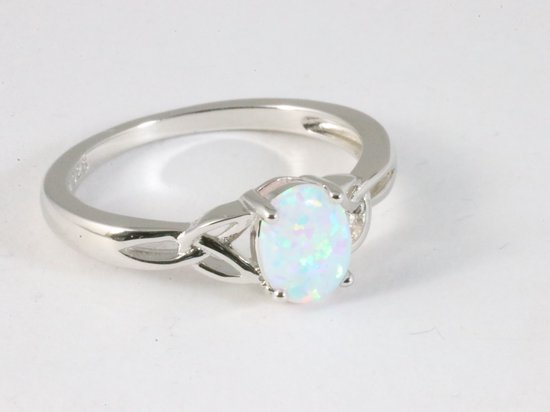 Bague en argent brillant avec opale Welo - taille 18