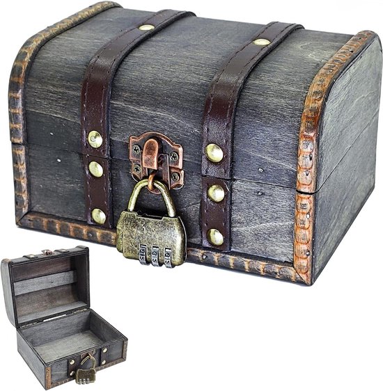Nizirioo Vintage houten schatkist houten schatkist