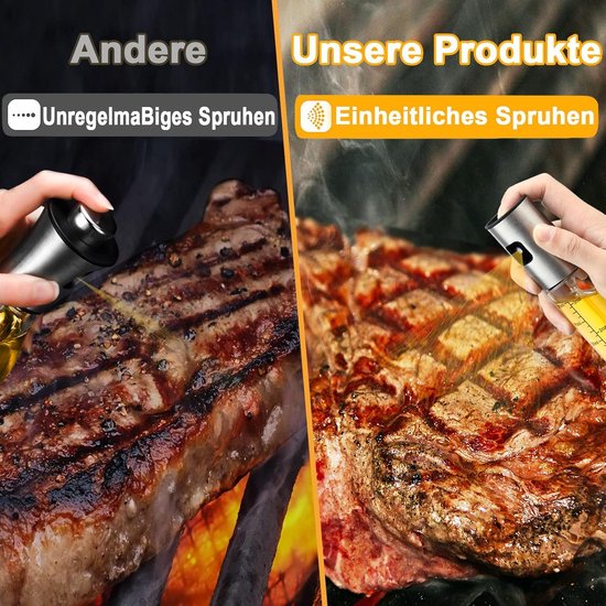 Pulvérisateur d’huile d’olive Lexium - Spray de cuisson - Pulvérisateurs d’huile d’olive - Spray de cuisson en bouteille d’huile - Accessoires BBQ - Airfryer - Spray de cuisson
