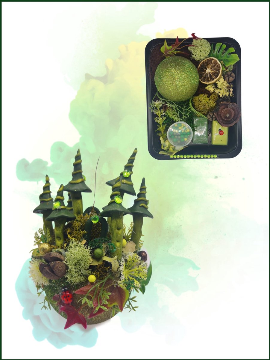 Fantasyatelier - Doe het zelf knutsel pakket - Kasteelbol - Groen