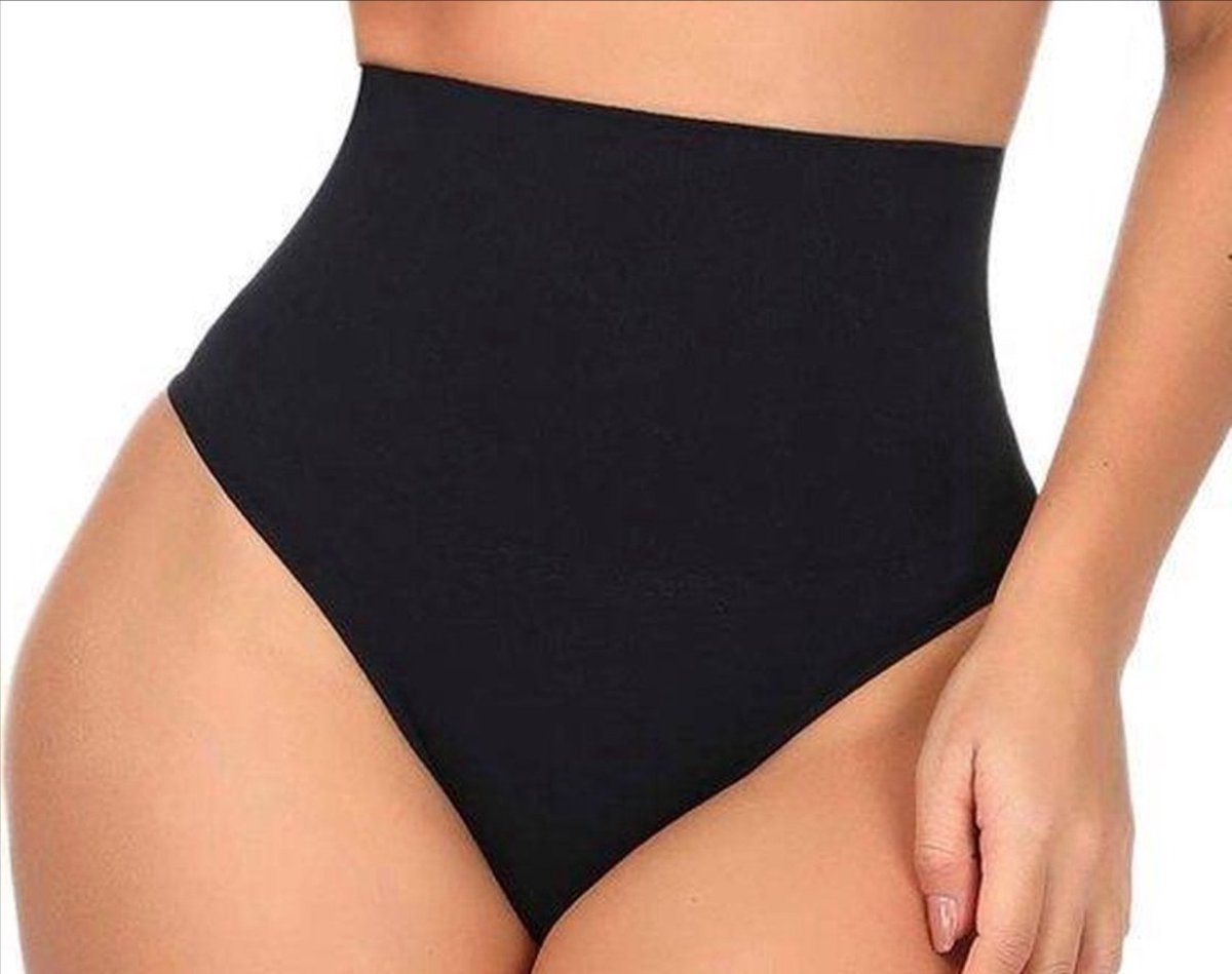 Heble® *** 3 Stuks High waist String zwart - Correctie ondergoed shape wear - Platte buik Correctie Ondergoed - Figuur van Heble® ***