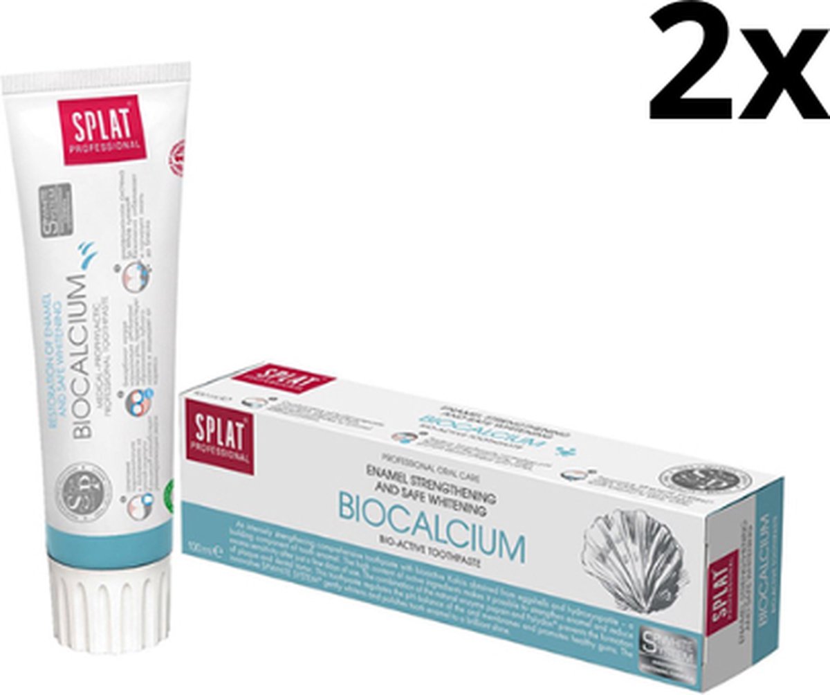 Goedkoopste Splat Tandpasta - Professional BioCalcium - 2 x 100 ml - Voordeelverpakking