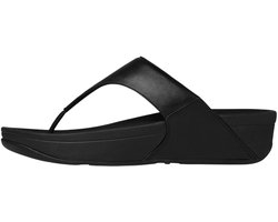 FitFlop Lulu Leather Toepost Dames Slippers - Zwart