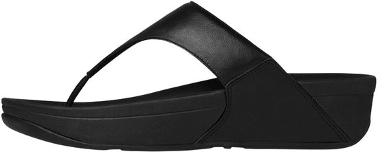 FitFlop Lulu Leather Toepost Dames Slippers - Zwart