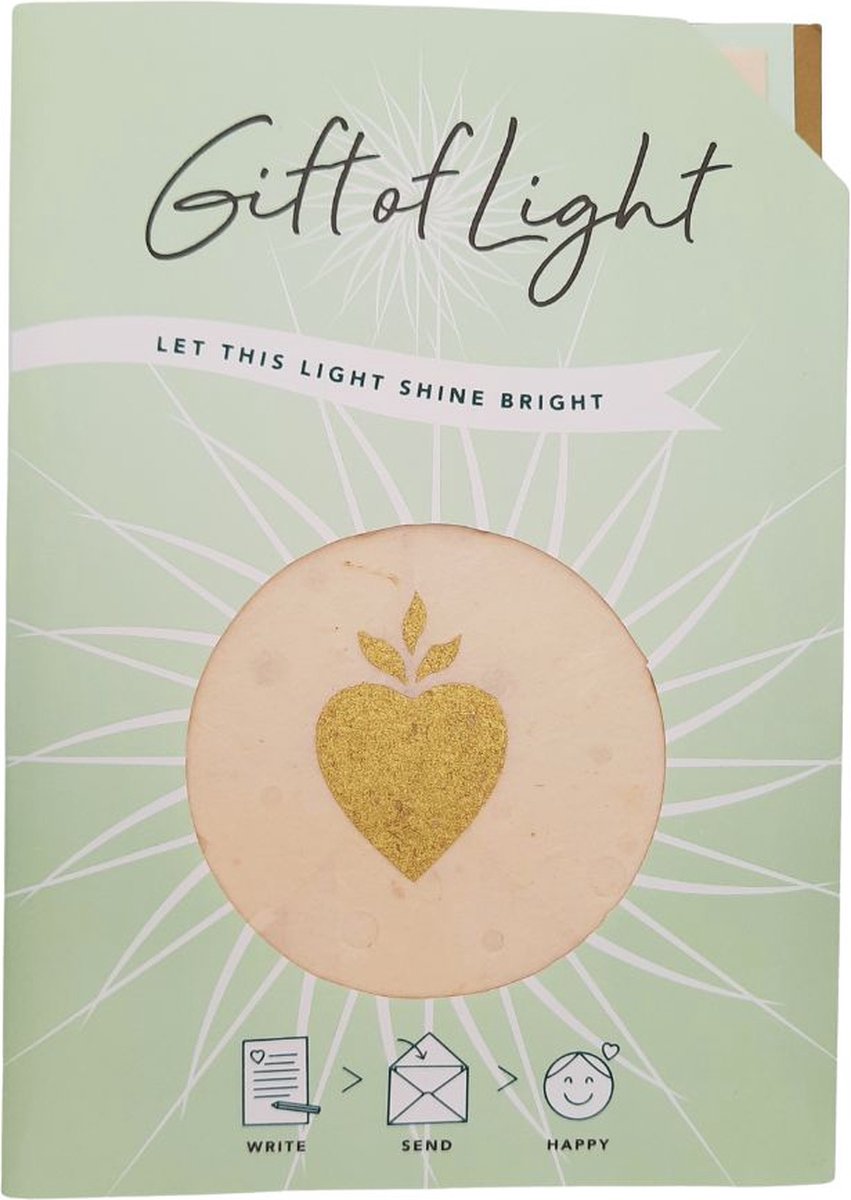 Gift of Light | Hart (liefde, zorgzaamheid), handgeschept papier, Nepal