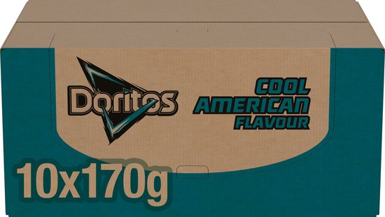 Kartonnen doos met Doritos Cool American 10x170g.
