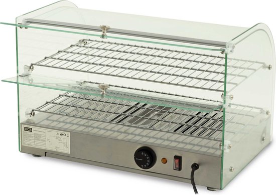 HCB® - Professionele Horeca Warmhoudvitrine - 45 liter - 230V - RVS / INOX - 37.5x55.5x37.5 cm (DxBxH) - 14 kg - 3378 — afbeelding 2