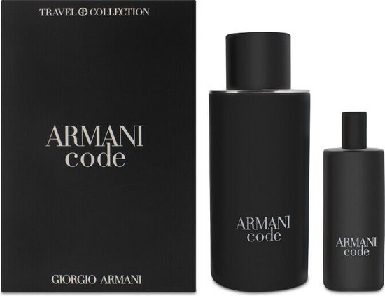 Armani Code Homme Giftset - 125 ml hervulbare eau de toilette spray + 15 ml eau de toilette tasspray - cadeauset voor heren