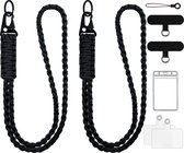 Cordon paracorde Heavy Duty – Lanière porte-clés – Cordon téléphonique universel/chaîne téléphonique – Lanière – Support pour carte/clés – Lanière de téléphone/mobile – Lanière – Collier porte-carte d'identité