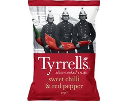 Tyrrells chips Sweet chili & red pepper 18x 40 gram