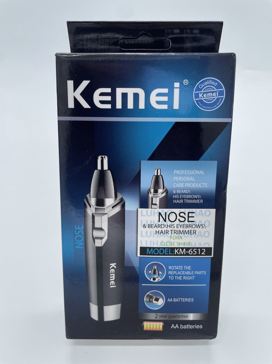 kemei km 6512 neushaar en oorhaar trimmer voor het snel en gemakkelijk verwijderen van vervelende haartjes
