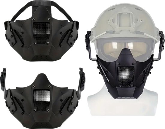 Nivard Airsoft Helm - Masker - Paintball - Tactical Helm - Accesoires - Leger - Helmet - Kleding - Zwart