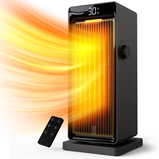 Equivera Elektrische Kachel - Draagbare Verwarming - Stil En Energiezuinig - 3 Verwarmingsstanden - Veiligheidsvoorzieningen