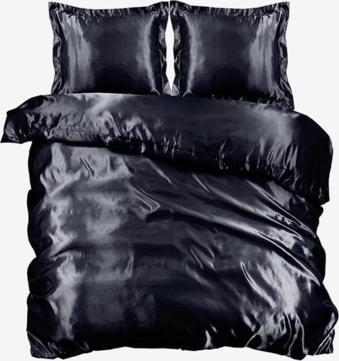 Cozy Covers Dekbedovertrek - 240x220 - Glans Satijn - Zwart
