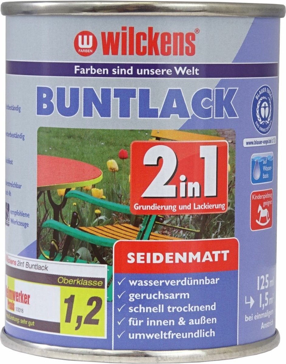 Wilckens Aflak Zijdeglans Acryl Wijnrood 0,125 L