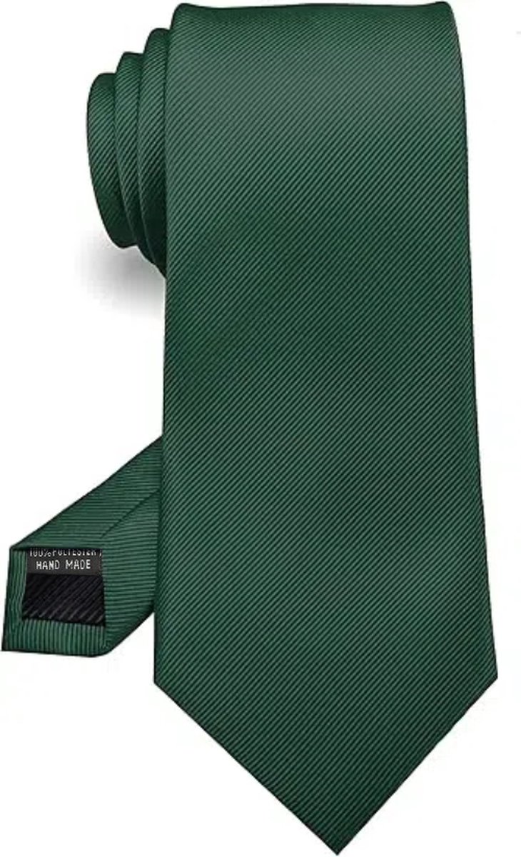 Geweo Stropdas Flessengroen - Stropdassen Heren - Klassiek en formeel - Effen - B 8cm - L 146cm