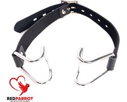 Lederen Mondverspreider - Mondexpander - Mondknevel - Verstelbaar - BDSM - Dominantie - Onderwerping - Bondage