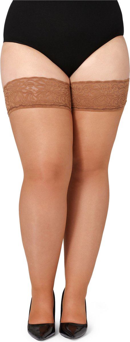 Bellivalini Dames Hold-Up Kousen - 20 Denier - licht glanzend - elastisch - Polyamide - BLV-GI-1126 - Brons