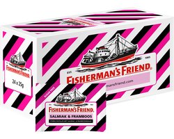 Fisherman's Friend Salmiak & Framboos Suikervrij - 24 zakjes x 25 gram