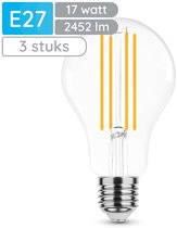 Lampe LED Modee E27 17W - 2452lm - 4000K - Wit Neutre - Globe à Filament LED A70 - Remplace l'Ampoule Halogène 150W - 3 pièces