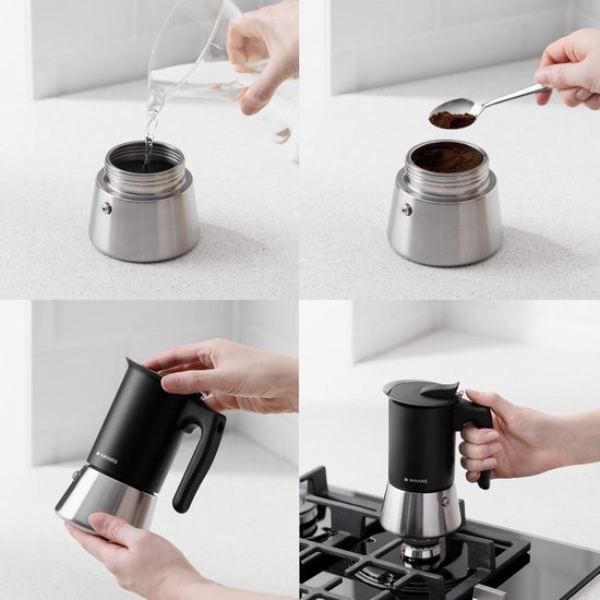 Percolator 6-kops 300 ml Edënbërg | Italiaanse koffiemaker - Kookwinkel Kitchen&More
